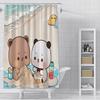 Shower Curtain Waterproof Polyester Fabric Paint Colorful Cartoon Q-Quarto B-Bubu Bath Curtains Home Bathroom Decor With Hook