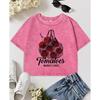 Tomatoes Market Fruit Printing Washed T Shirts Women Slim Casual T-Shirt Fitness Y2K Clothing Woman Short Sleeve