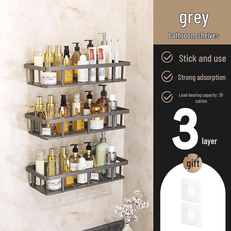 Угловая полка для ванной и держатель для полотенец без сверления