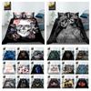 Skull Duvet Cover Youth Comforter Cover Bedspread with Pillowcase Bedroom Decor