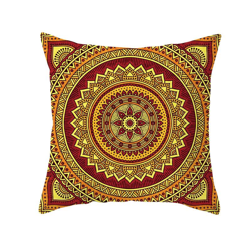 Moroccan Polyester Pillowcase 45x45cm Bohemian Hippie Sofa Cushion Cover Geometric Mancha Lo Print Home Decor Pillowcase