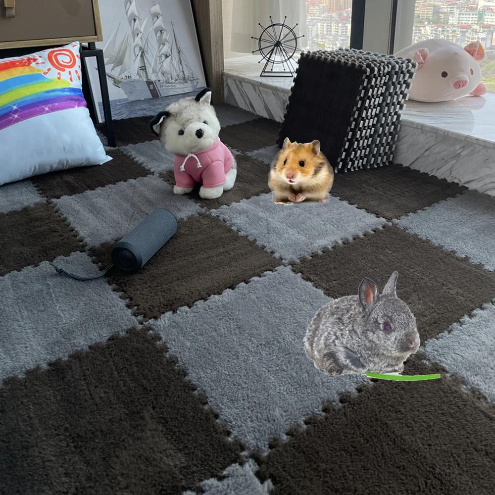 4/10 шт. подкладка для клетки морской свинки кролика мелкие предметы для домашних животных водонепроницаемый противоскользящий коврик мягкий теплый коврик для сна кролика одеяло кровать