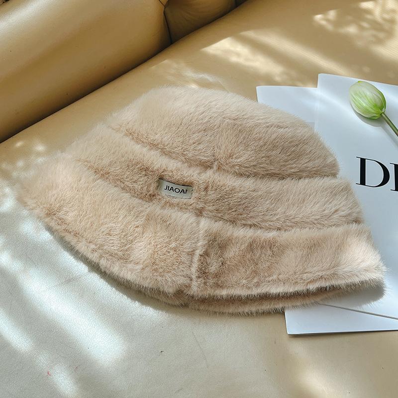 Пушистая зимняя панама в корейском стиле, ветрозащитная шапка для ушей, женская теплая шапка для женщин