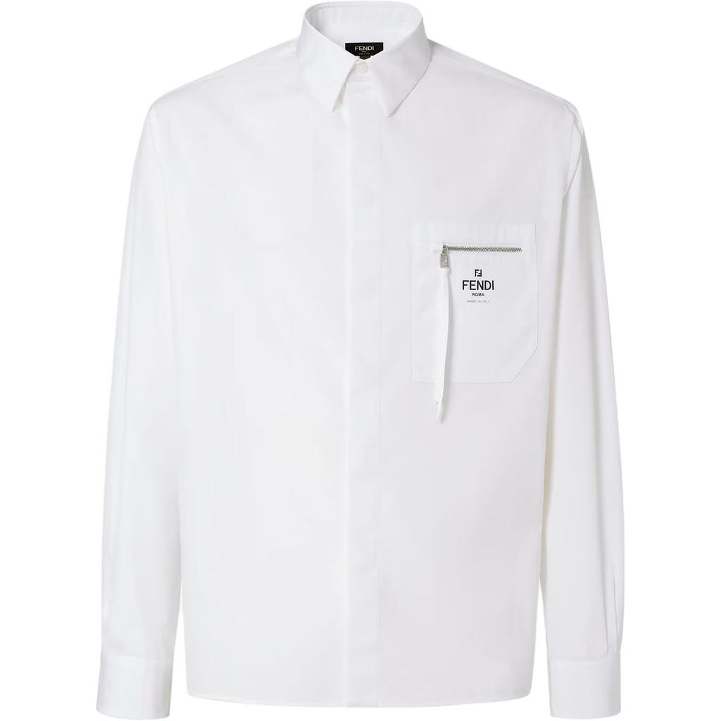 FENDI Zip Pocket Logo Printed Shirt FS1098AN08F0QA0