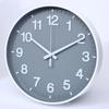 Nbdeal Wall Continuous Second 3D Diameter 30cm Clock, Radio-Controlled, Analog, Hand, Quiet, Characters, (Gray)