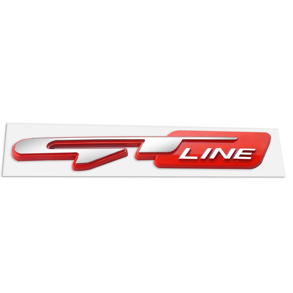 AIK1 3D ABS GT LINE Emblem Car Body Tail Badge Sticker Decoration For KIA Sportage Niro Rio Ceed Soul Sorento Picanto Optima K Cerato