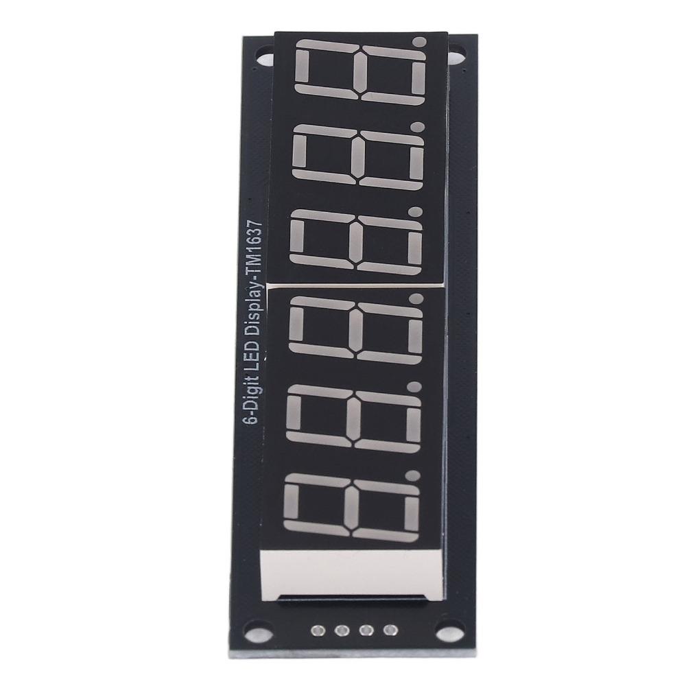 TM1637 Driver IC 6 Digit 7 Segment Display Module 2 Pin IO Digital Tube Module Clock Module