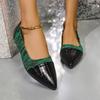 2024 New Fashion Color Matching Pointed Toe Comfortable Slip-on Flat Bottom Versatile Outer Wear Zapatos De Mujer