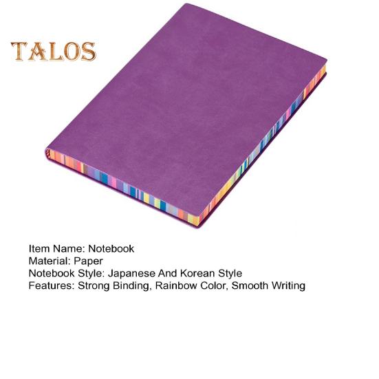 Блокнот А5 с утолщенными краями цвета радуги, обложка из искусственной кожи, прочный переплет, четкая линия печати, гладкое письмо, 100/200 страниц, офис, бизнес-студенты