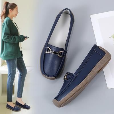 Женские лоферы с конской пряжкой, кожаные мокасины для вождения, удобные туфли на плоской подошве, повседневные без шнуровки, бежевые, большие размеры, прогулочная минималистичная летняя женская обувь для беременных