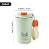 WORTHBUY Plastic Mug Portable Coffee Mug Leak-proof Water Mug With Rope Multipurpose Heat-resisting Milk Mug Cute Tea Mug 360ML