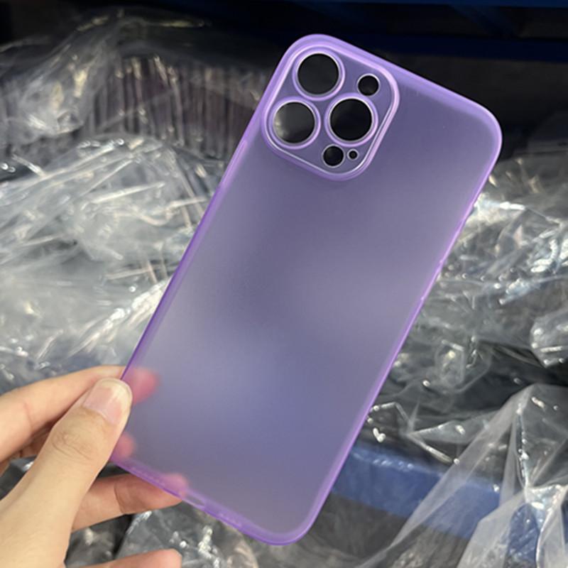 Apple 14 Transparent Mobile Phone Case IPhone 14plus Solid Color Full Inclusive Pp Hard Shell