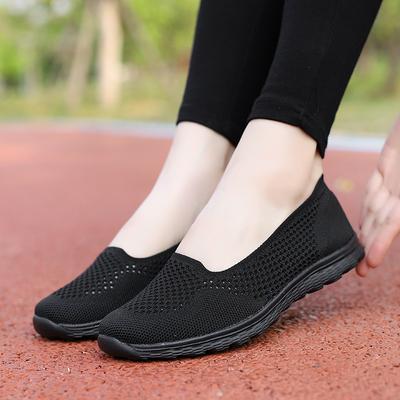 Женская обувь большого размера, сетка, мягкая подошва, верхняя одежда, защитная обувь, беременные женщины, полные ноги, можно наступать на пятку, эластичные кроссовки
