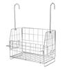 Raihu Hanging Bath Rack, Bath Basket, Shampoo Basket, 18/8 Stainless Steel, Towel Hanger and Accessory Hooks Included, 30cm Wide X 14.5cm Deep X 39cm
