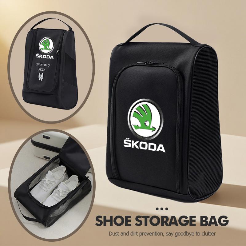 For Skoda Shoe Bag Shoes Carrier Bags Shoe Organizer Storage Accessories Rapid Octavia Derivative Enyaq-iV VisionS Yeti Scala fxdj44