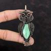 Variscite Pendant Copper Wire Wrapped Pendant Variscite Owl Jewelry Handmade Brand New Pendant Gemstone Pendant For Gift Copper Wire Jewelry