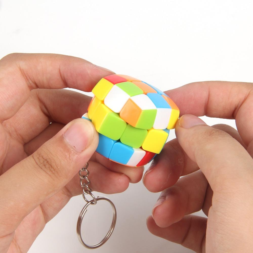 Мини-куб 3x3x3 брелок для ключей Magic Cubes Puzzle Mofangge для начинающих Professional Cubo Magico игрушки для детей