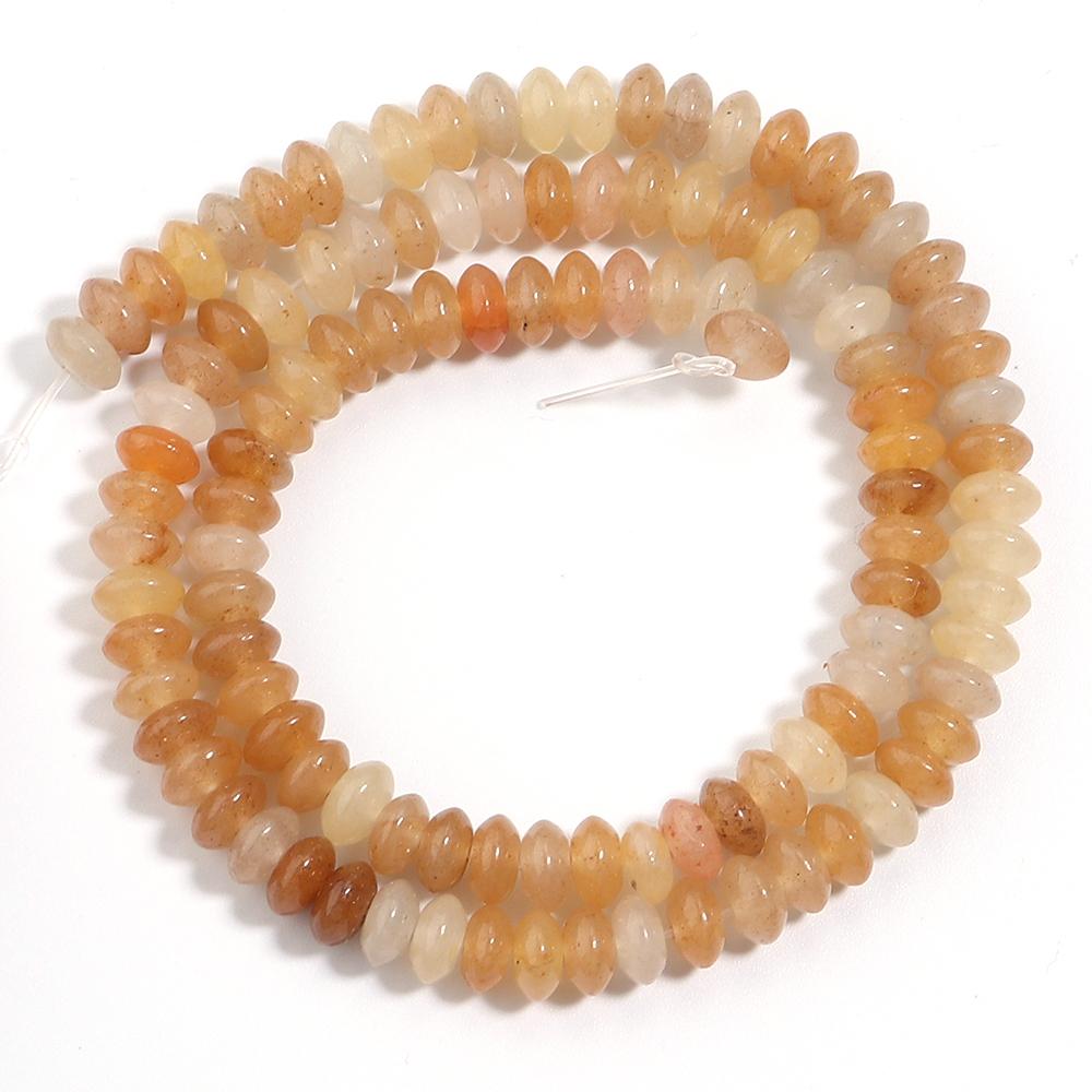 3x6mm Natural Stone Beads Agate Tiger Eye Malachite Rose Quartz Loose Flat Abacus Beads For Jewelry Making DIY Bracelet Necklace