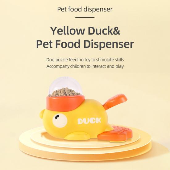 Interactive Dog Puzzle Slow Feeder Duck Shaped Dog Treat Dispenser for Small Medium Dogs Slow Feeder Dog Bowl for Training