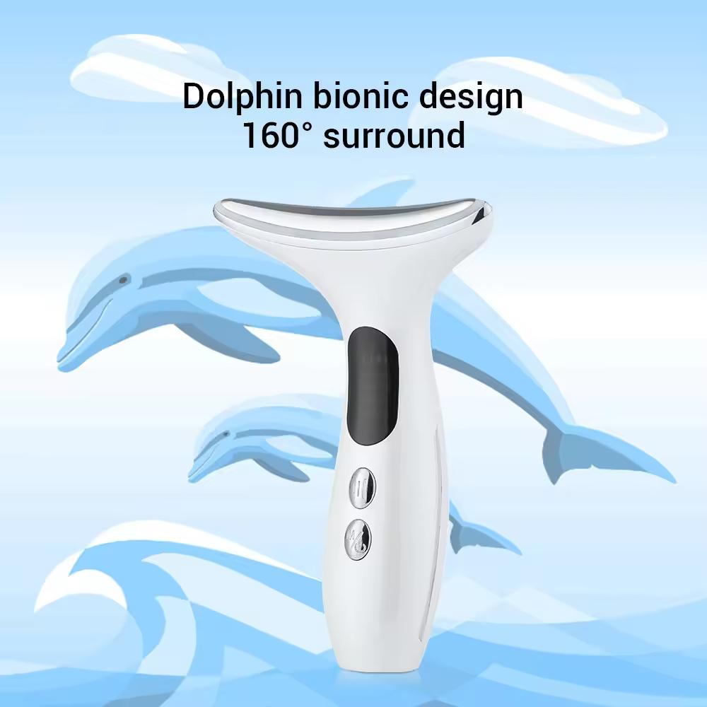 Portable EMS Neck Massager V-Line Shaping Double Chin Removal LED Microcurrent Facial Massager Anti Wrinkle Skin Care Tools