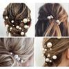 Pearl Decor U-Shaped Hair Pins Alloy Vintage Hair Sticks Chinese Hair Pin Hairstyle Chignon for Girls Alloy Hairpin