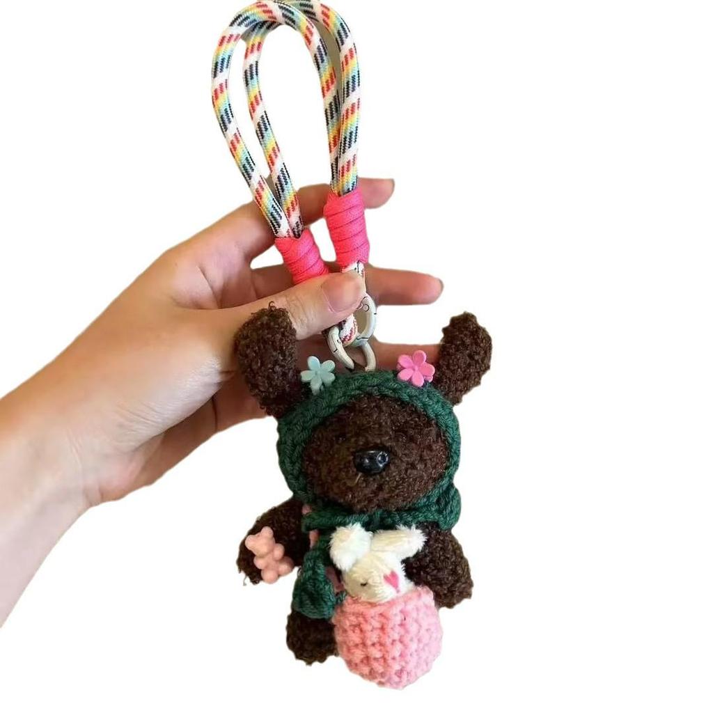 Корейский милый плюшевый мишка-подвеска - кукла-игрушка ручной работы для сумок и телефонов
