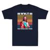 Disc Golf Wwjt What Would Jesus Throw Funny Vintage Unisexs Short Sleeve Tshirt