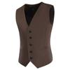 Slim Suit Casual Business Simple Men's Clothing with Single-breasted Men's Vest
