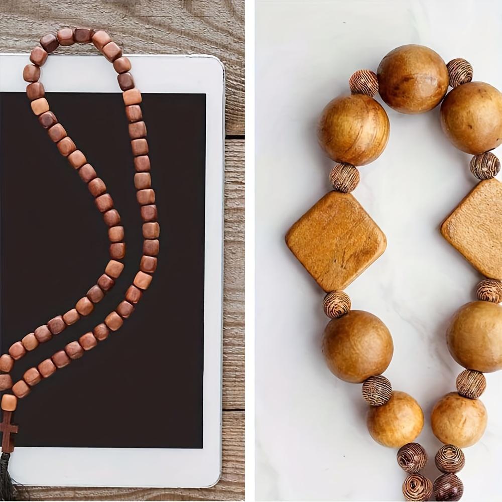 50/100/200 шт. деревянных бусин в богемном стиле, простые и элегантные круглые деревянные бусины с текстурой дерева, браслет, ожерелье, серьги, брелок для ключей