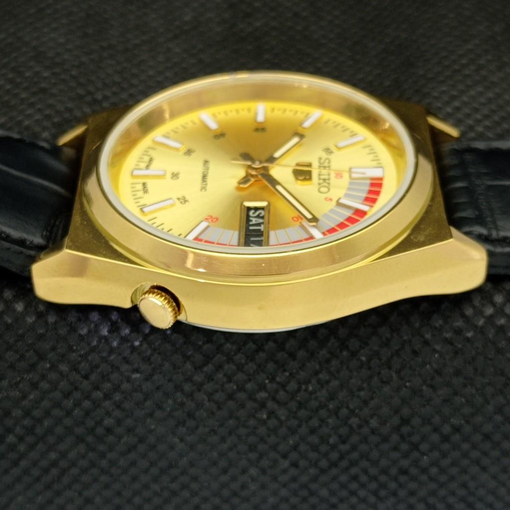 ВОССТАНОВЛЕННЫЕ ВИНТАЖНЫЕ SEIKO 5 AUTO 6309A ЯПОНИЯ МУЖСКИЕ D/D ЗОЛОТЫЕ ЧАСЫ a309520-13