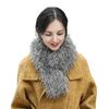 Plush Scarf with Magnetic Design Solid Color Women Thickened Warm Scarf Coat Accessory Daily Commuting Wear
