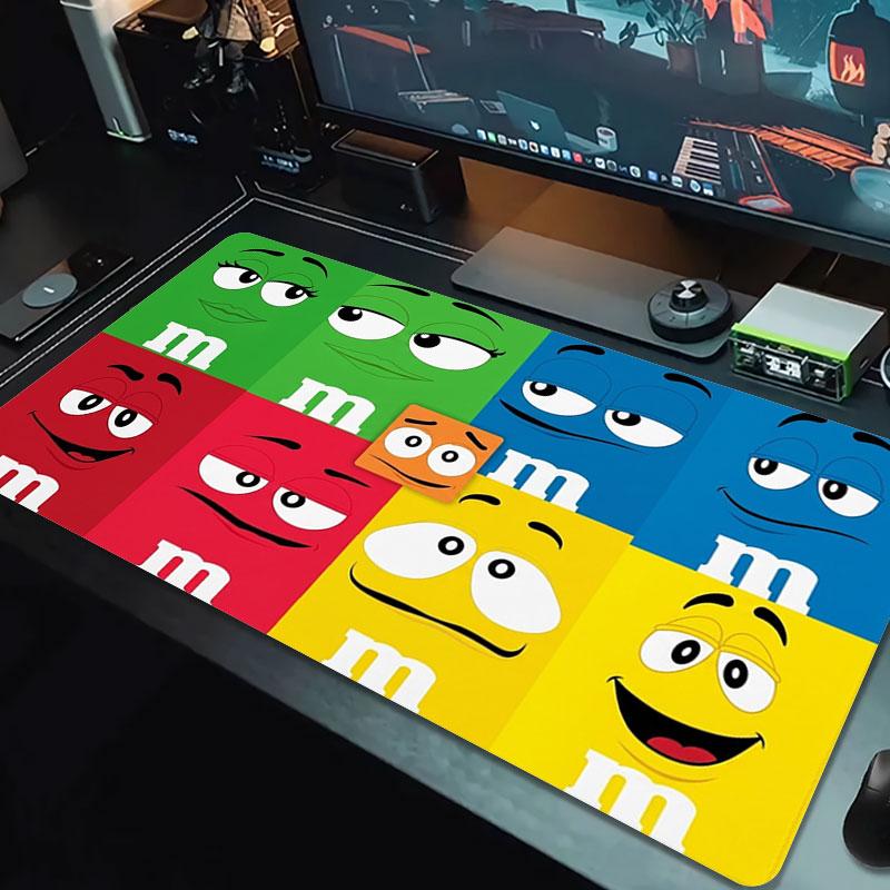 M&M's Large Size Mouse Pad Large Gaming Table Cushion Non-slip Laptop Tablet Big Mousepad XXL Mat Mini PC Playmat With Lock edge