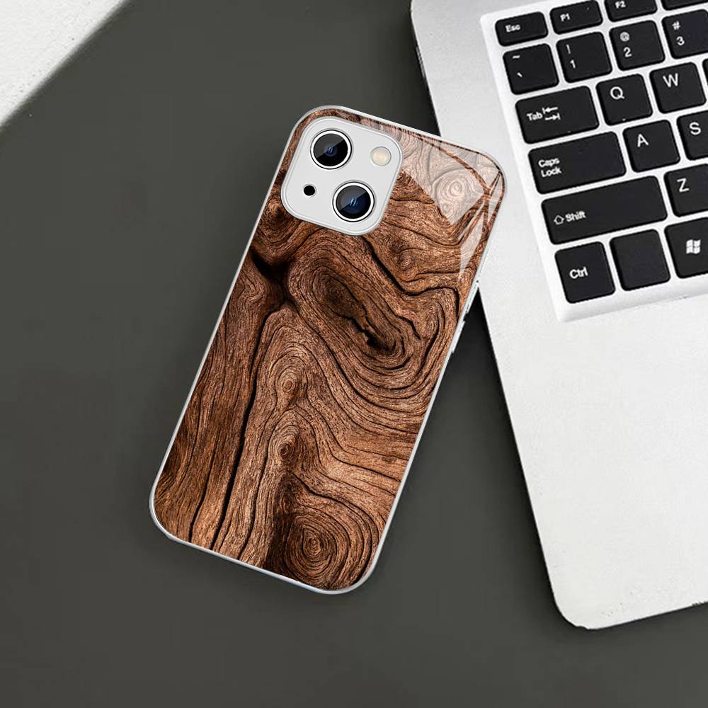Арт Текстура Дерева Для IPhone 14 13 12 Mini 11 Pro XS Max X XR 14 Plus Закаленное Стекло Чехол