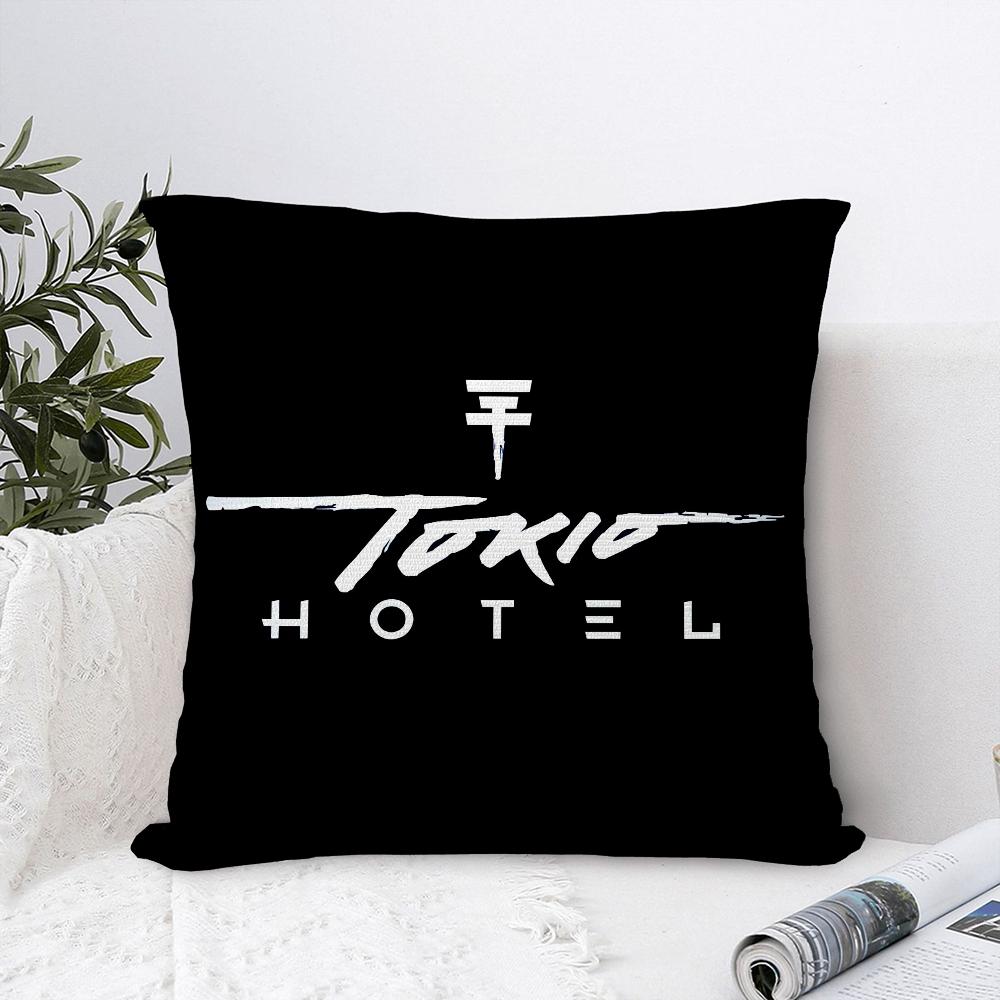 Подушка-обнимашка T-Tokio H-Hotel Наволочка Декоративная для дивана Домашняя Двусторонняя печать Плюшевая Квадратная Наволочка для подушки Декор Подушки Чехол