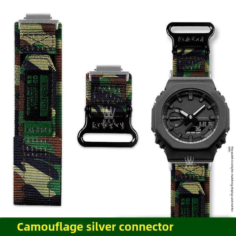 GA2100 Дизайн с петлей холщовый ремешок Для Casio G-SHOCK 5611 GA-2100 GA-2110 GA-B2100 мужской Наручные часы для активного отдыха Нейлоновый ремешок аксессуар