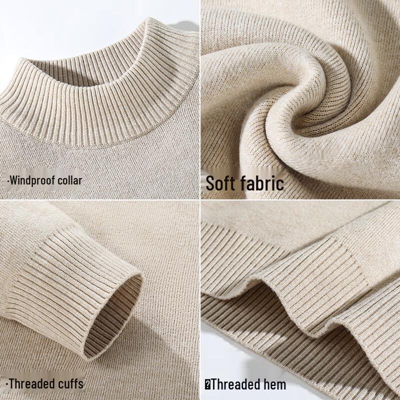 Warrior Men's Winter Heavyweight Mock Neck Knit Sweater