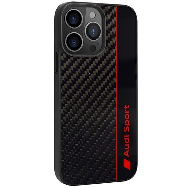 Audi Полоска из углеродного волокна для iPhone 13 Pro / 13 6.1 Черный/Black Жесткий чехол Aus-Tpupcip13P-R8/D1-Bk