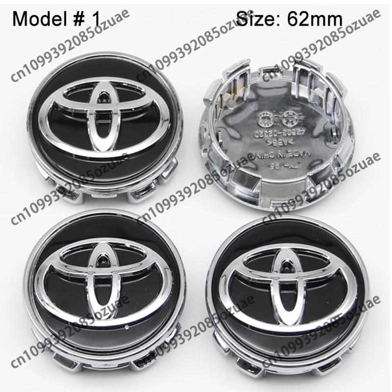4Pcs 56mm 60mm 62mm 57mm Car Wheel Center Hub Cap Stickers Accessory For Toyota Rav4 Yaris Avensis Corolla Camry crown Rim Cover