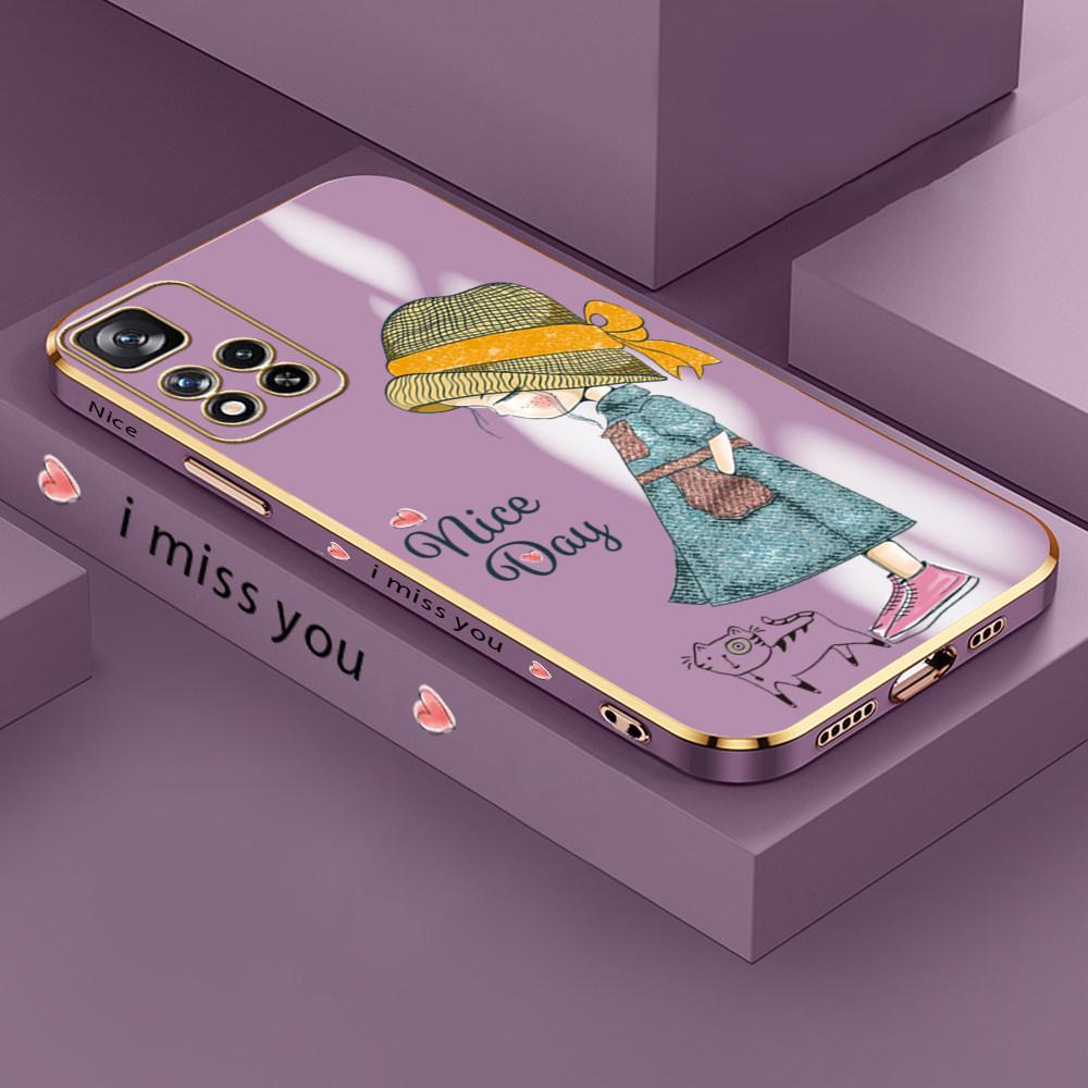 Для Redmi Note 13 Pro 12 Pro 12S 11 Pro 11S 10S OPPO A38 A77s A96 Realme C33 C65 OnePlus Lovely Girl Design мягкий чехол для телефона TPU