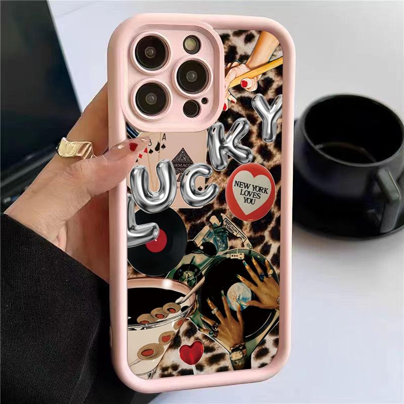 Сладкий и Пряный Леопардовый Принт Губ Телефонный Чехол Для iPhone 16 15 14 13 12 11 Pro Max 7 8 Plus XR XS Max Силиконовый Ударопрочный Чехол