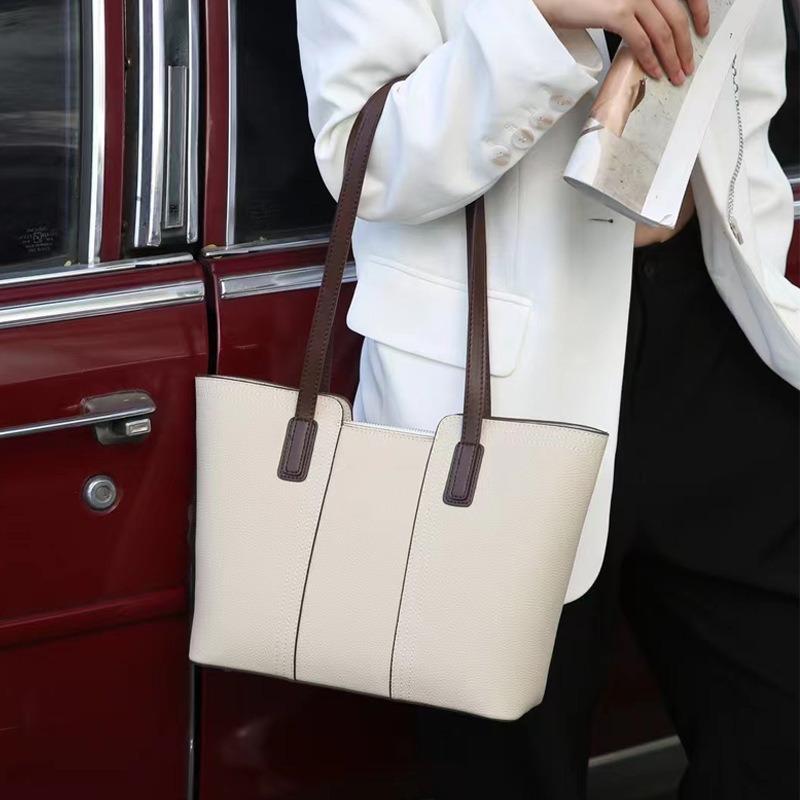 Сумка-тоут из коровьей кожи большого объема, женская модная сумка для поездок на работу, сумка через подмышку