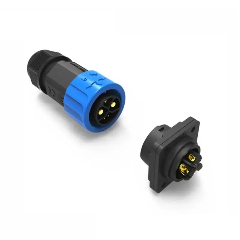 50A 2+1+5 Lithium Battery Connector Waterproof IP67 M23 Male Female Plug Socket New Energy Electric Bicycle Charging Port Cable