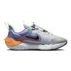 Nike Кроссовки детские Run Flow PS Photon Dust Purple Pulse серые, оранжево-черные DR0471-002