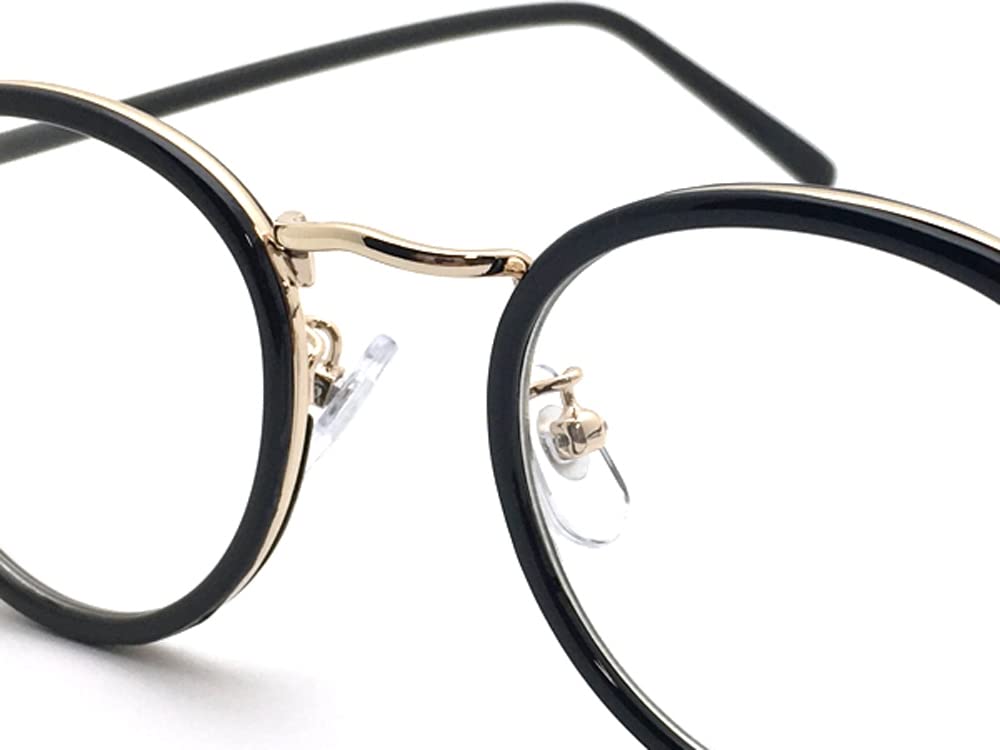 КЛАССИЧЕСКИЕ КРУГЛЫЕ СОЛНЦЕЗАЩИТНЫЕ ОЧКИ круглые ПРОЗРАЧНЫЕ [SPEED ADDICT] (классические солнцезащитные очки) ЧЕРНЫЙ/ЗОЛОТОЙ ×