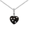 [M2724] - Серебряное колье "Любовь" черно-белое
