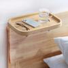 Зажим для подноса на ванну, нескользящий прикроватный держатель для хранения вещей, бамбуковая прикроватная полка для телефона