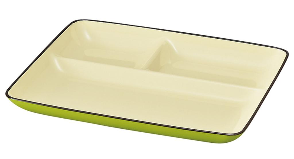 Yamanaka Lacquer Nature Meal Plate, Green, M16194-6