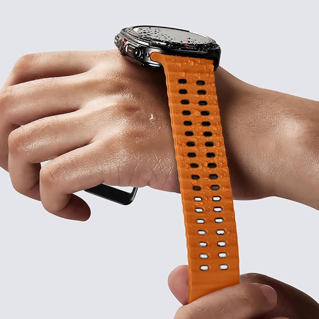 Чехол+Ремешок для Samsung Galaxy Watch 7 Ultra 47 мм Спортивный Силиконовый Ремешок Браслет Пластиковый Чехол Защитная Крышка для Galaxy Watch 7 Ultra