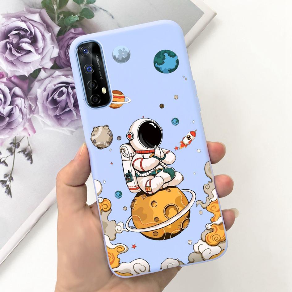 Чехол для Realme 7 Чехол для Realme 7 5G Милый Астронавт Динозавр Мягкий Силикон Funda Для Realme 7 Pro RMX2170 Realme7 Защитный Чехол