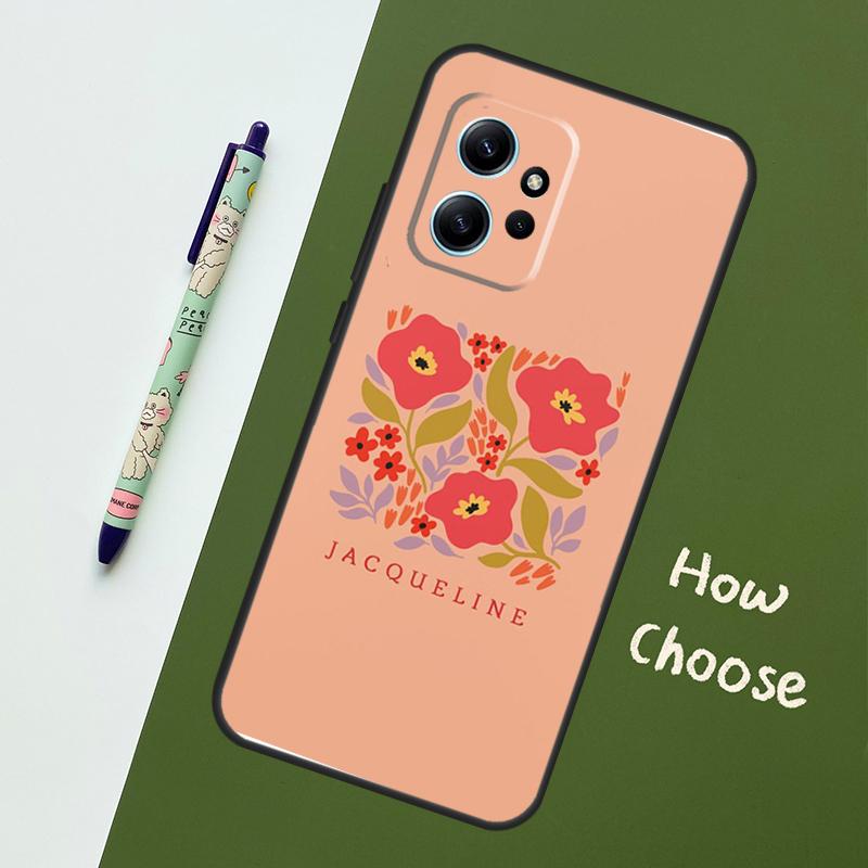 Персонализированный чехол с цветочным рисунком в пастельных тонах для Xiaomi Redmi Note 9 10 11 12 Pro Note 12S 9S 10S 11S Чехол для Redmi 12 9C 10C 12C